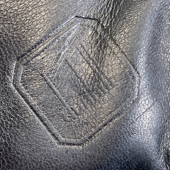 DunHill Leather Black Computer Shoulder Work Business Bag Messenger France Zip - Picture 16 of 16